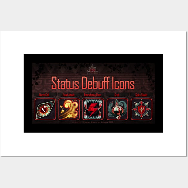 Afflicted Debuff Icons Wall Art by BeastsofBermuda